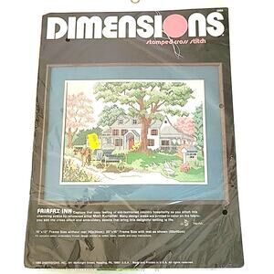 DIMENSIONS Stamped Counted Cross Stitch Kit 1986 Mort Kunstler Fairfax Inn NOS